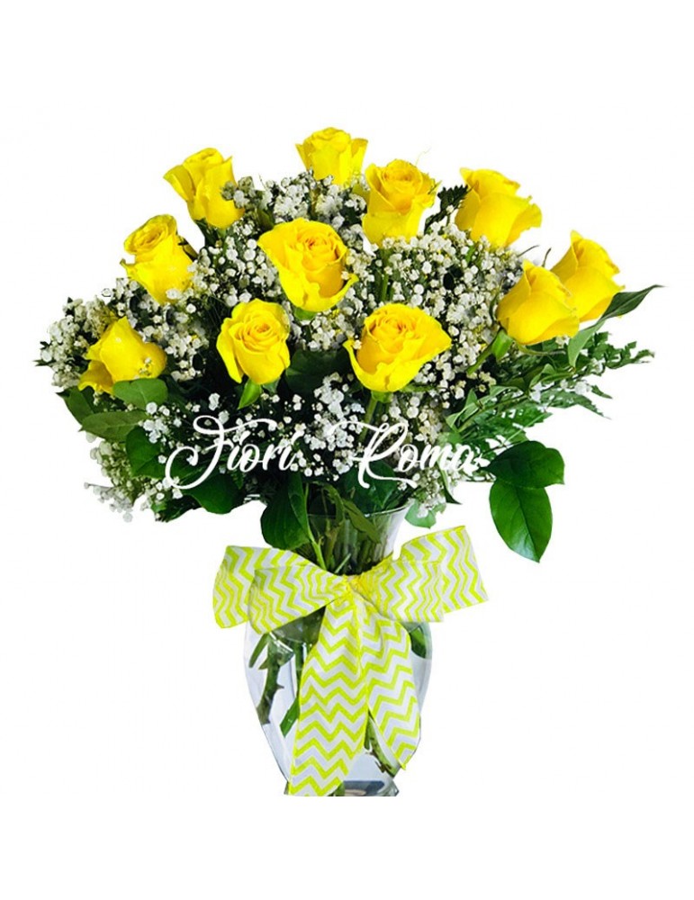 11 Large Yellow Roses
