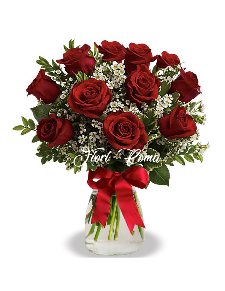 Bouquet di 11 Rose Rosse per San Valentino
