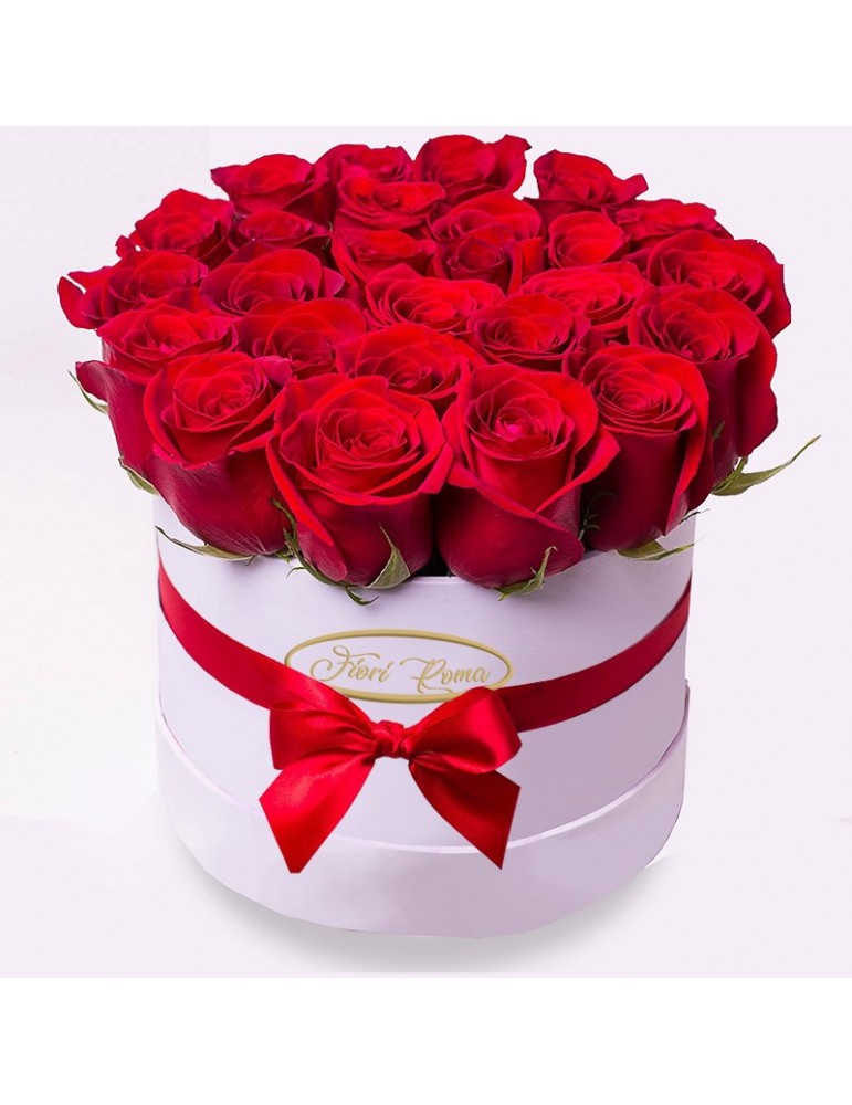 Box of 24 Red Roses for Valentine's Day