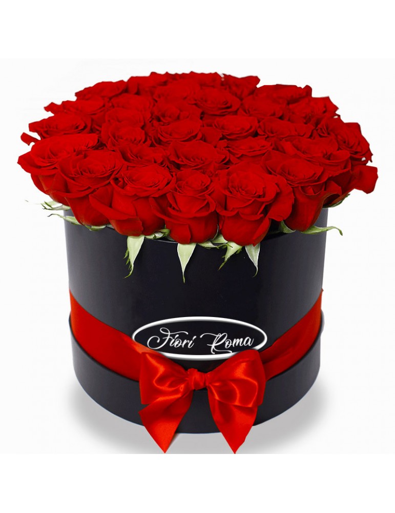 Box di 36 rose rosse
