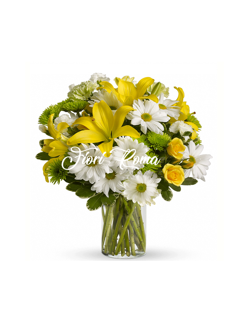 Bouquet of Lilium and Yellow Roses