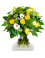 Bouquet with Yellow Roses and Particular Greens